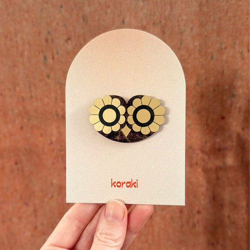 Athena's Owl in Dusk Mini Brooch