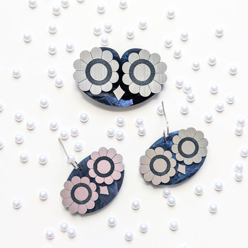 Athena's Owl in Midnight Mini Brooch