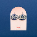 Athena's Owl in Midnight Earrings