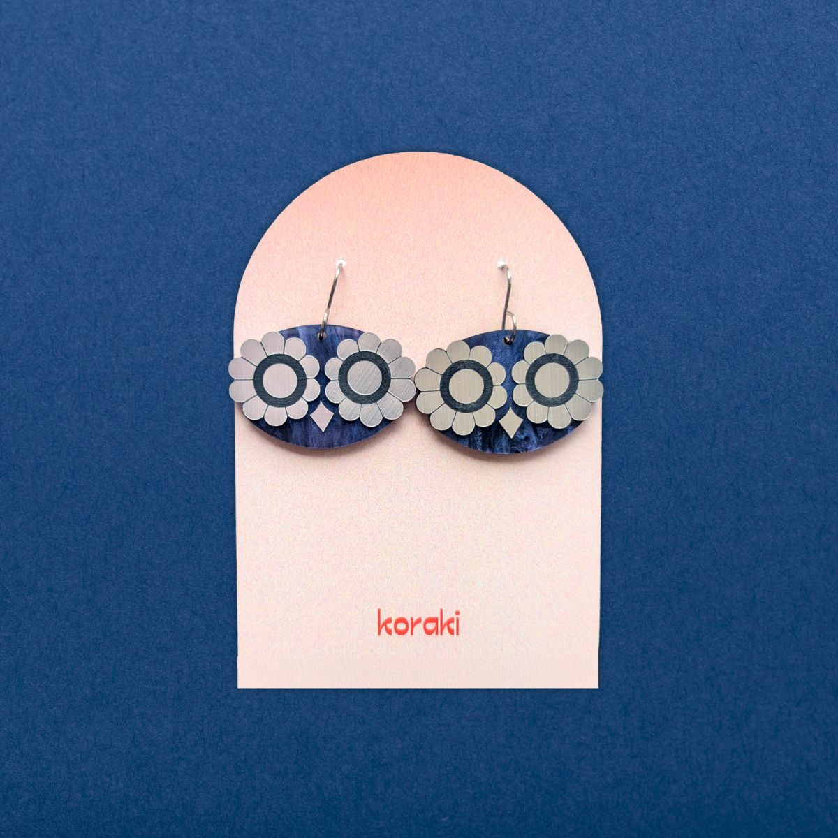 Athena's Owl in Midnight Earrings