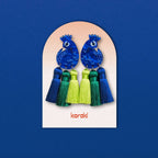 Regal Peacock tassel drops