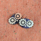 Athena's Owl in Midnight Earrings