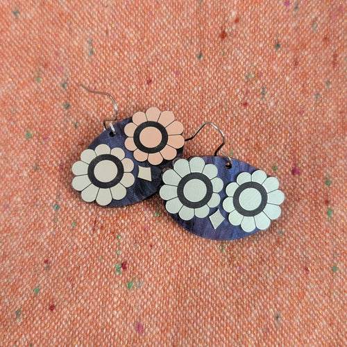 Athena's Owl in Midnight Earrings