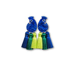 Regal Peacock tassel drops