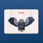 Athena's Owl in Midnight Necklace