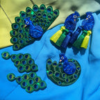 Regal Peacock tassel drops