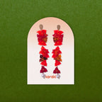 Bright orange bougainvillea earrings