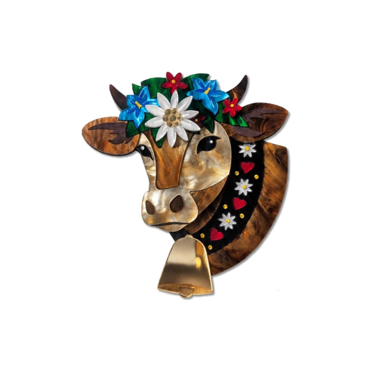 Swiss Cow Brooch