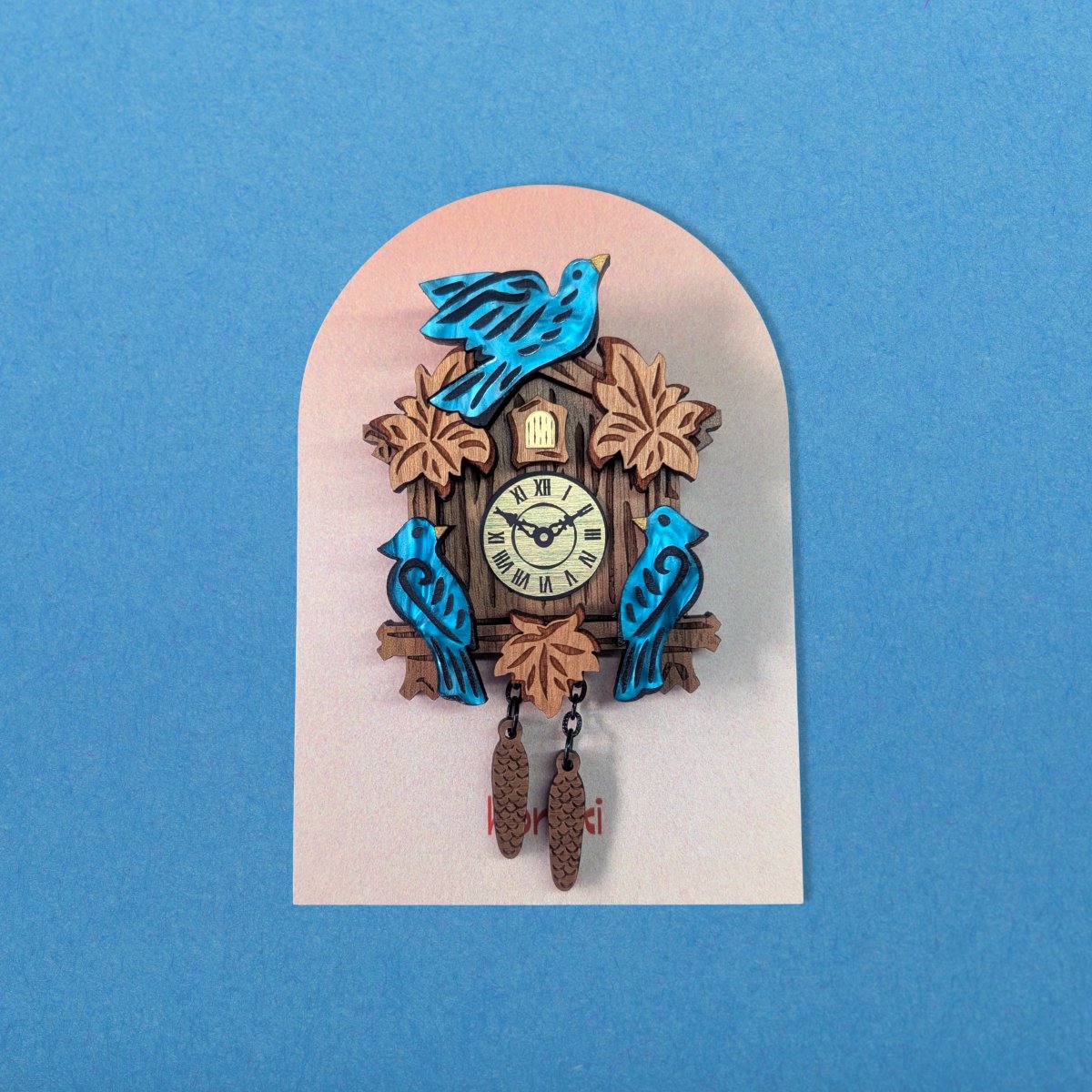 Cuckoo Clock Brooch