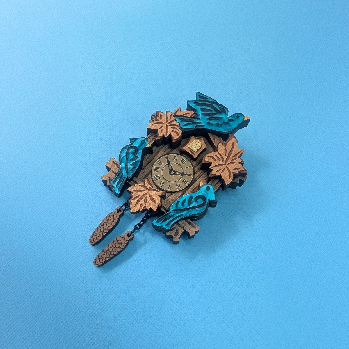 Cuckoo Clock Brooch