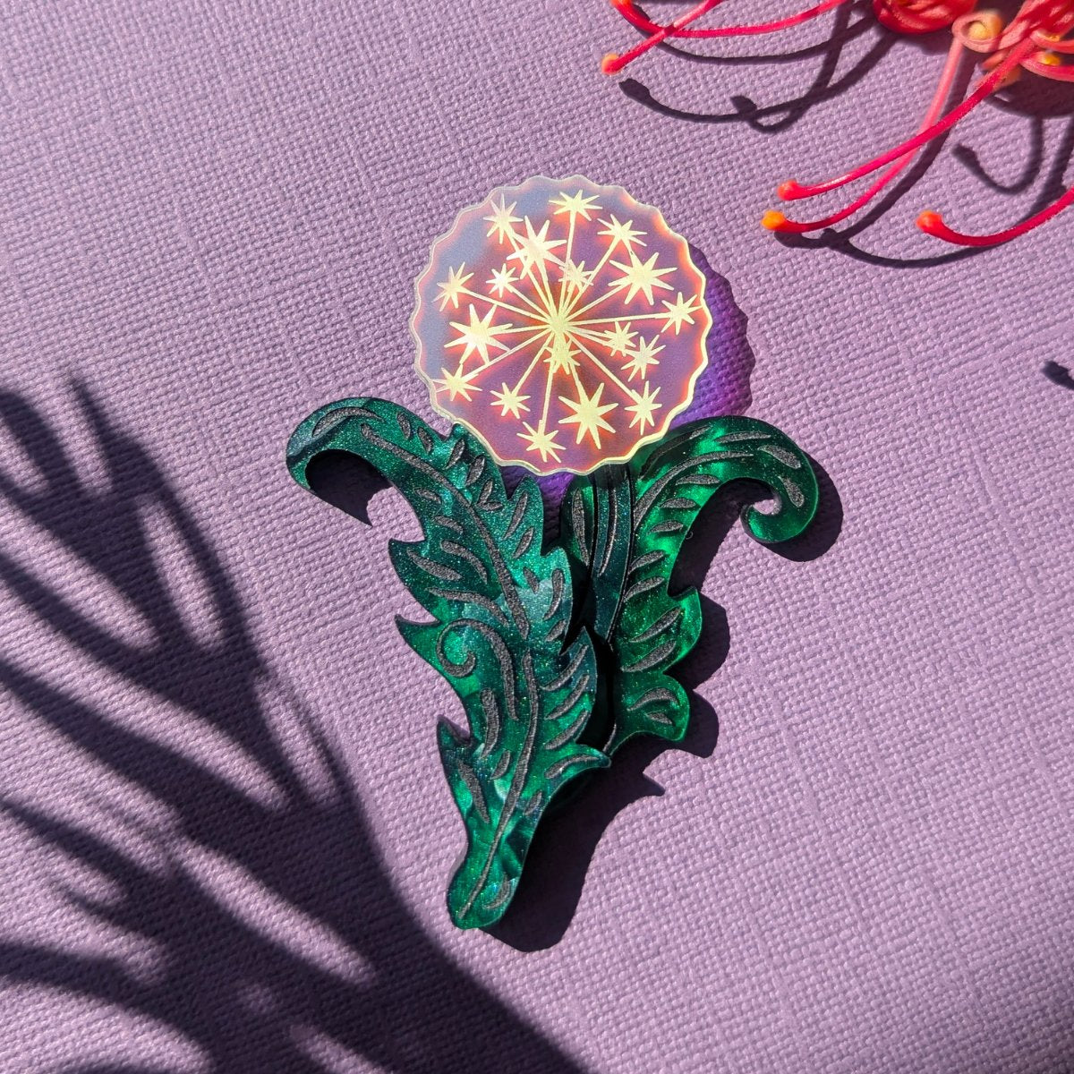 Wandering Wish Dandelion Brooch