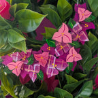 Magenta bougainvillea necklace