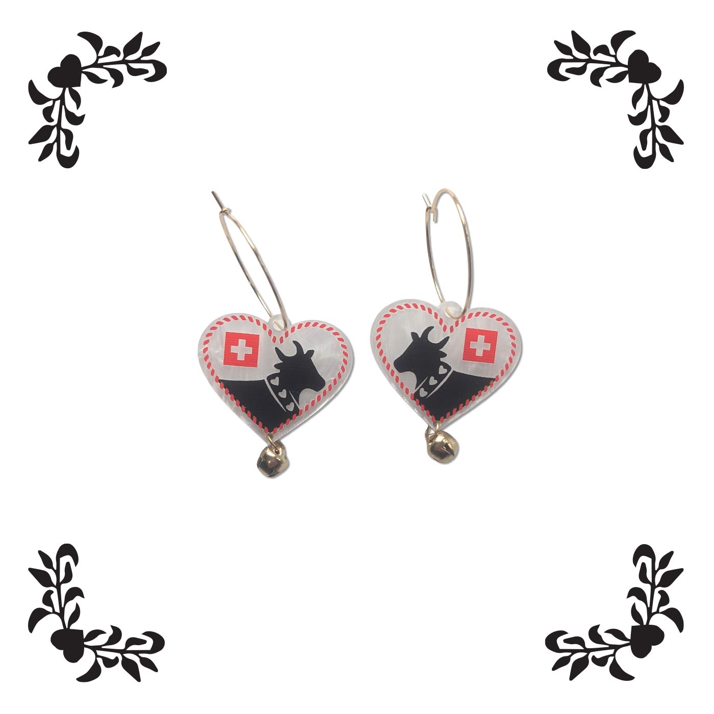 Swiss Cow Earrings