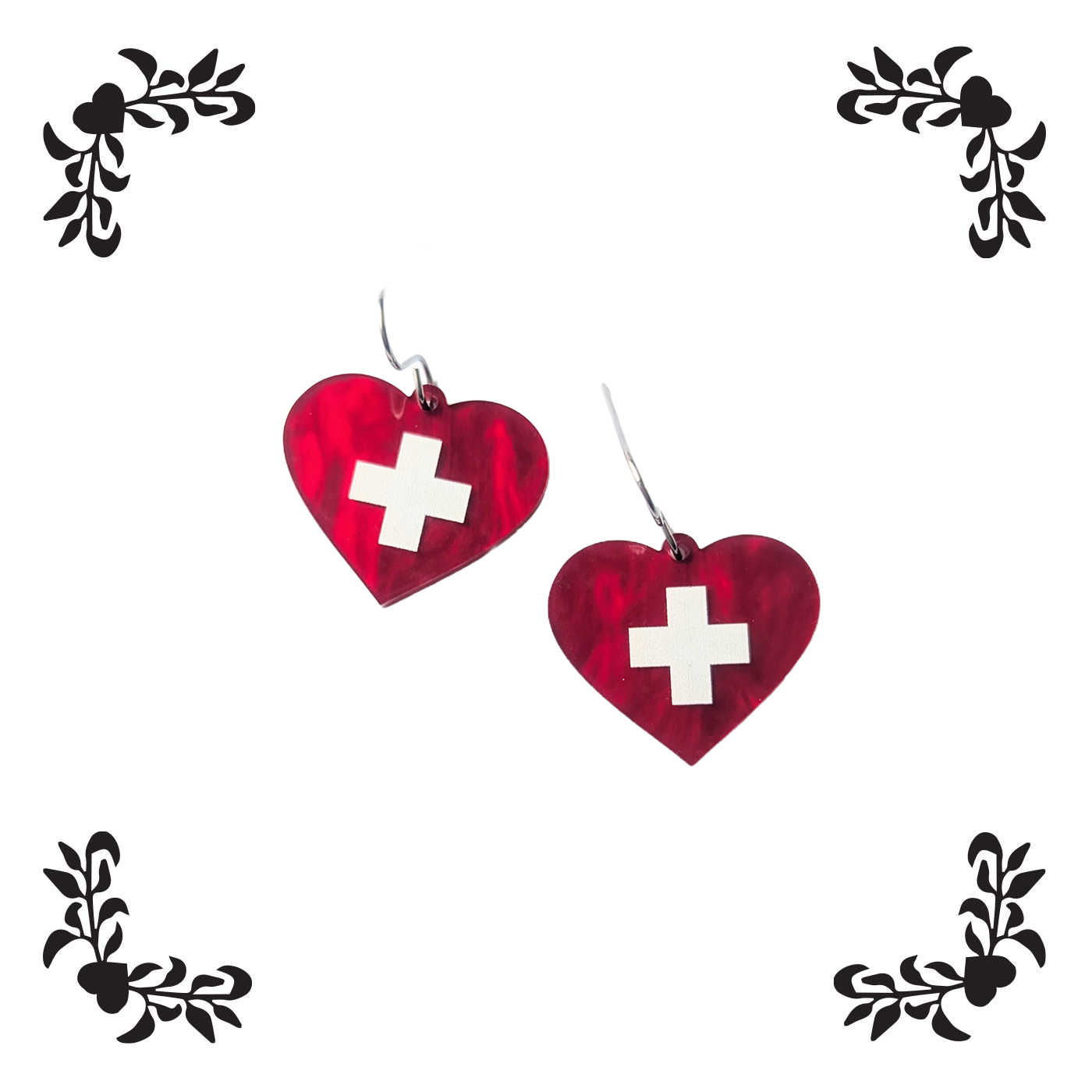 Swiss Heart Earrings