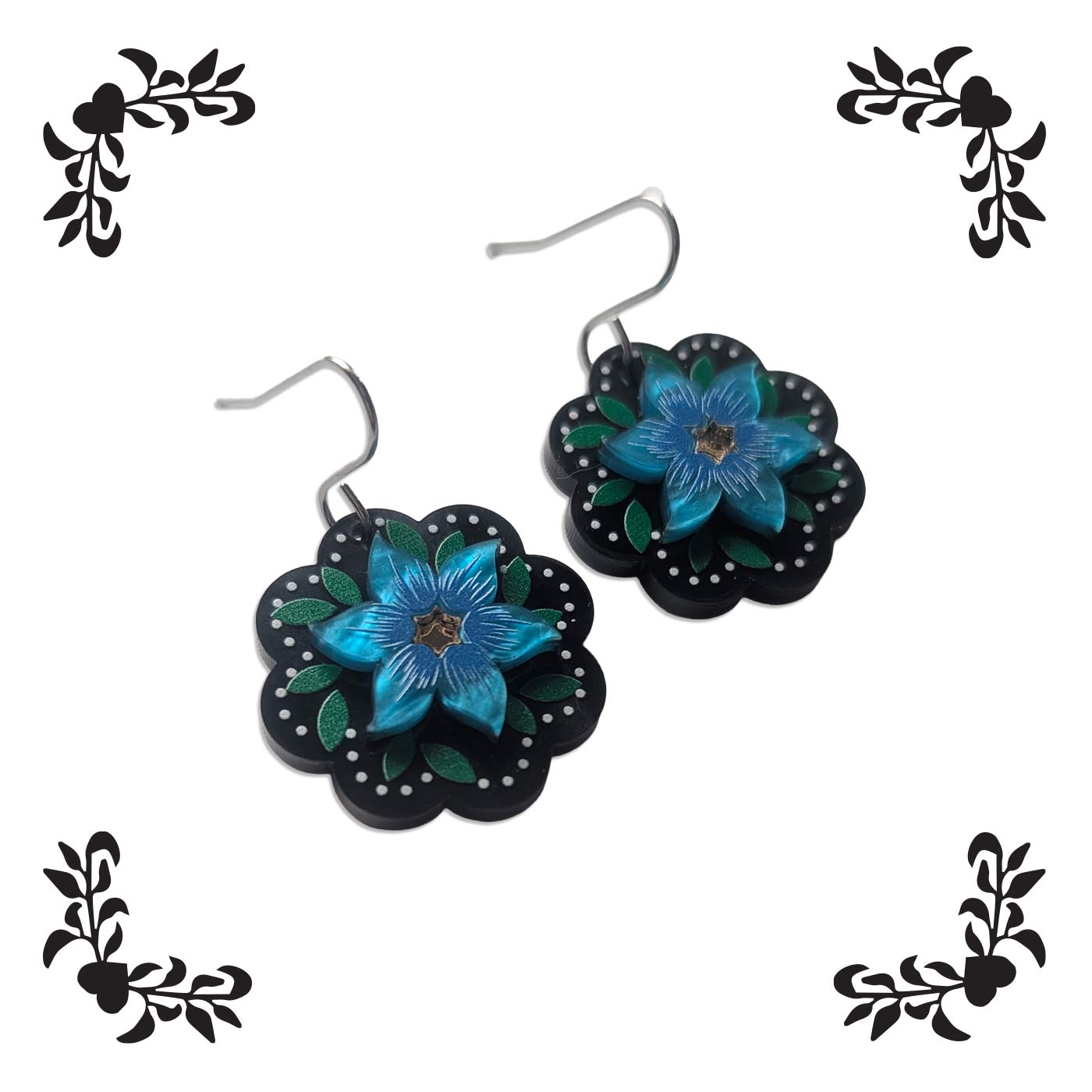 Gentian Earrings