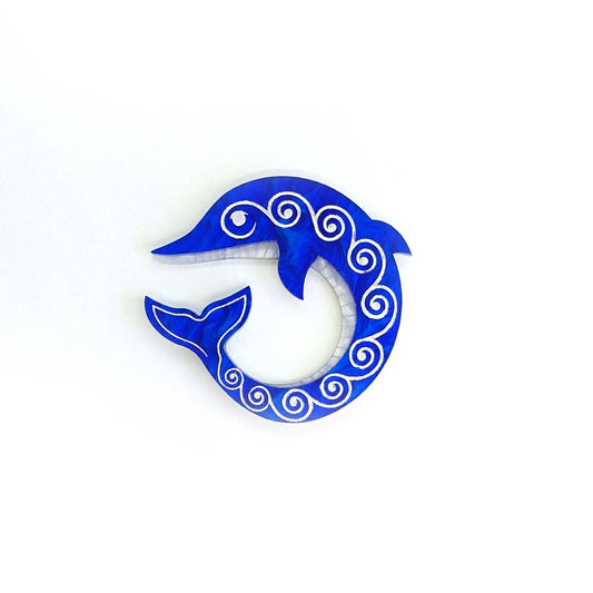 PREORDER Delphinia Brooch - Blue