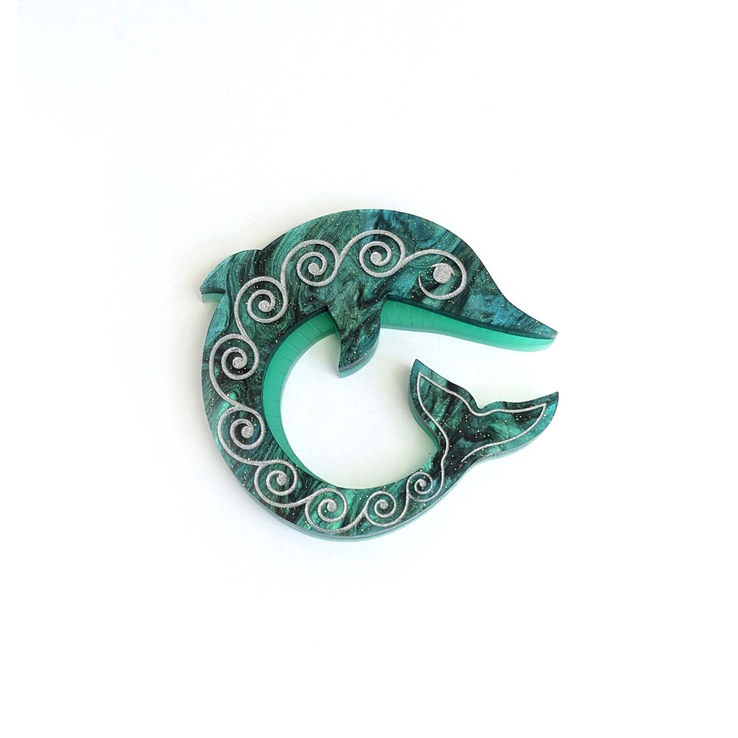 Delphinia Brooch - Teal