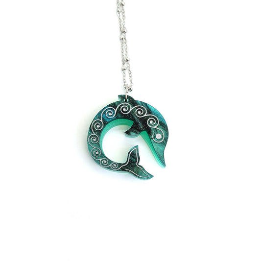 Delphinia pendant - Teal