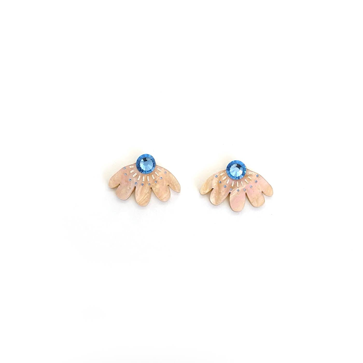 Azure Echinacea Studs