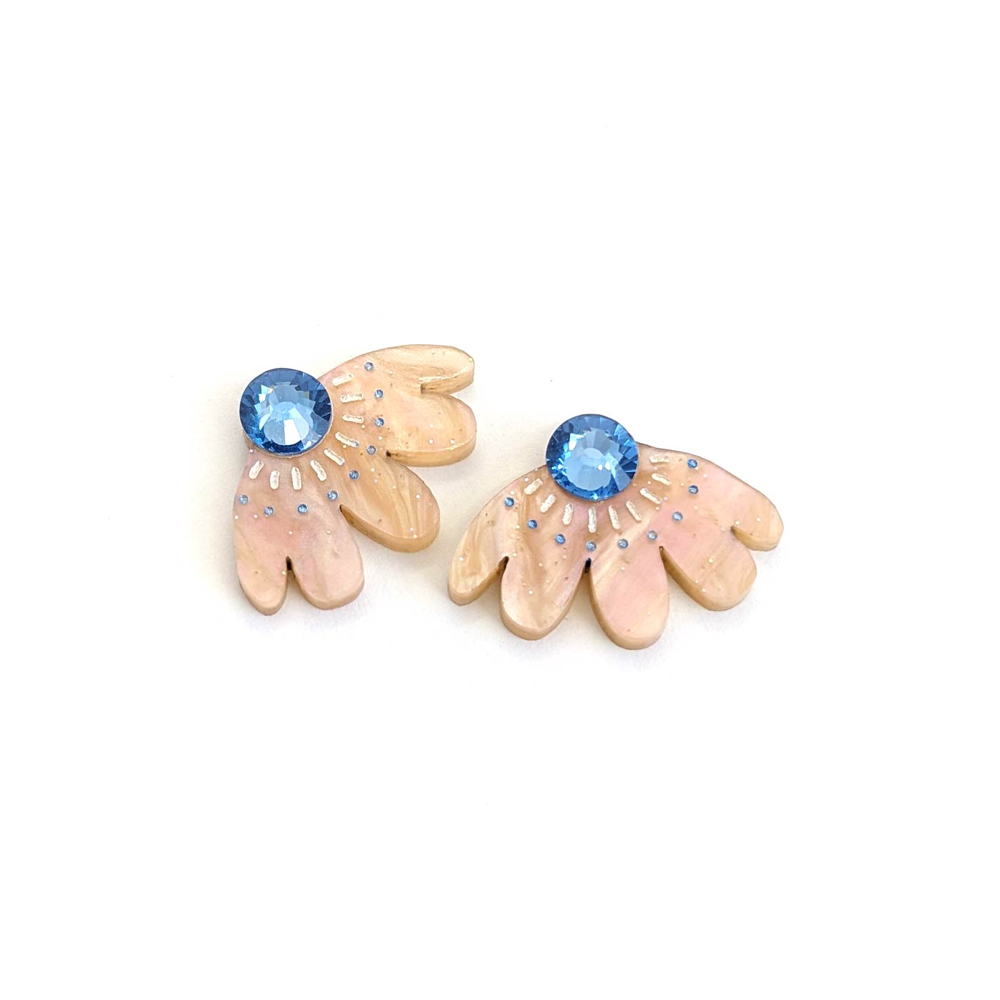 Azure Echinacea Studs