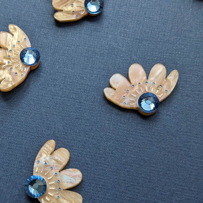 Azure Echinacea Studs