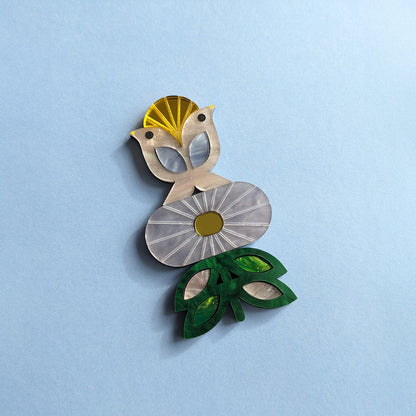 Early birds brooch