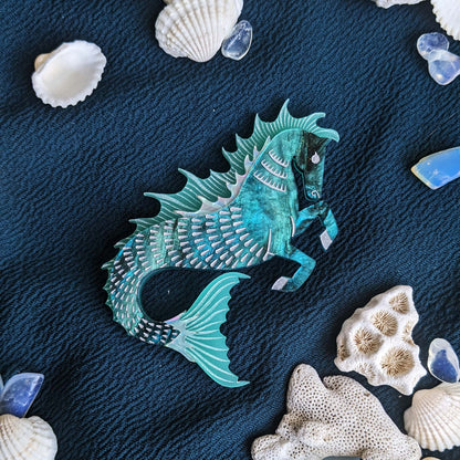 Hippocampus brooch