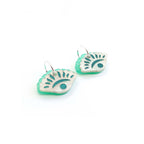 Shell huggies - Ivory Mint