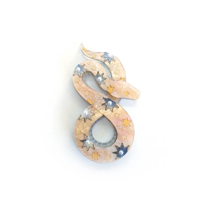 Celestial Snake Brooch - Stars