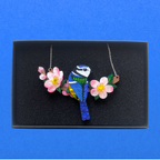Blue Tit & Apple Blossom Necklace
