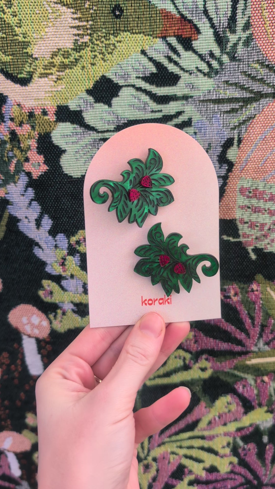 Strawberry Thicket Hair Clips