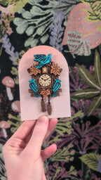Cuckoo Clock Brooch